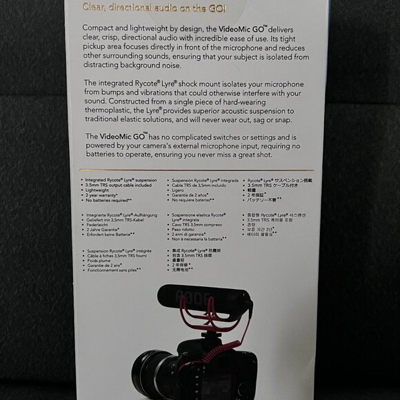 NEW Rode VideoMic GO Lightweight On-Camera Microphone – Crisp & Clear Audio 🎙️ - Picture 3 of 7